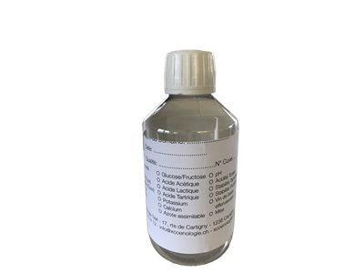 Flacons d'échantillonnage 250 ml et étiquettes